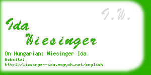 ida wiesinger business card